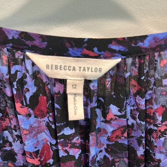 Rebecca Taylor Blue and White Long Sleeve Sundress - Picture 2 of 3